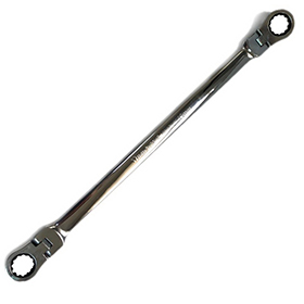 EXTRA LONG DOUBLE BOX FLEXIBLE RATCHET WRENCH 17x19mm,72 TEETH